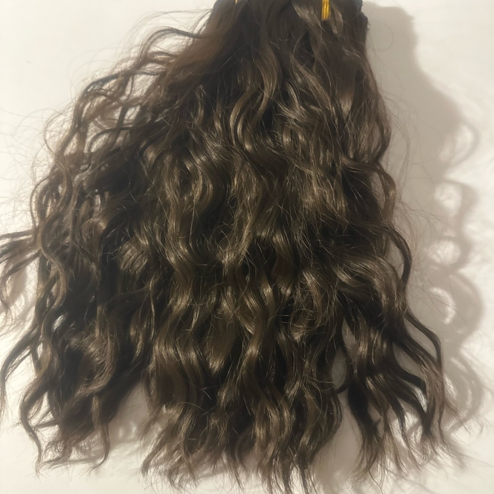 CLEARANCE Luxurious Brown Wavy Hair Extensions Clip In Hair for Women 6Pcs